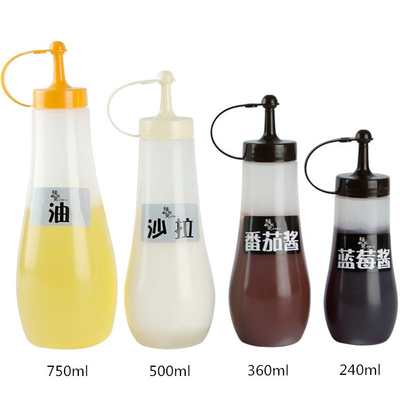 240 مل زجاجات ضغط بلاستيكية 8 أوقية موزع بهار زجاجات صلصة بلاستيكية فارغة SGS