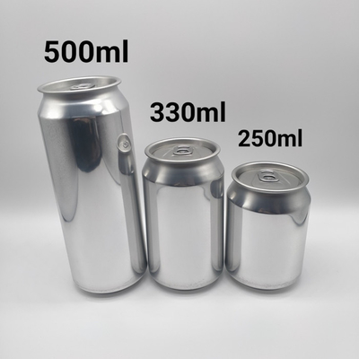 علب المشروبات الألومنيوم 330 مل علب المشروبات الغازية ضئيلة مع حلقة سحب سهلة الفتح